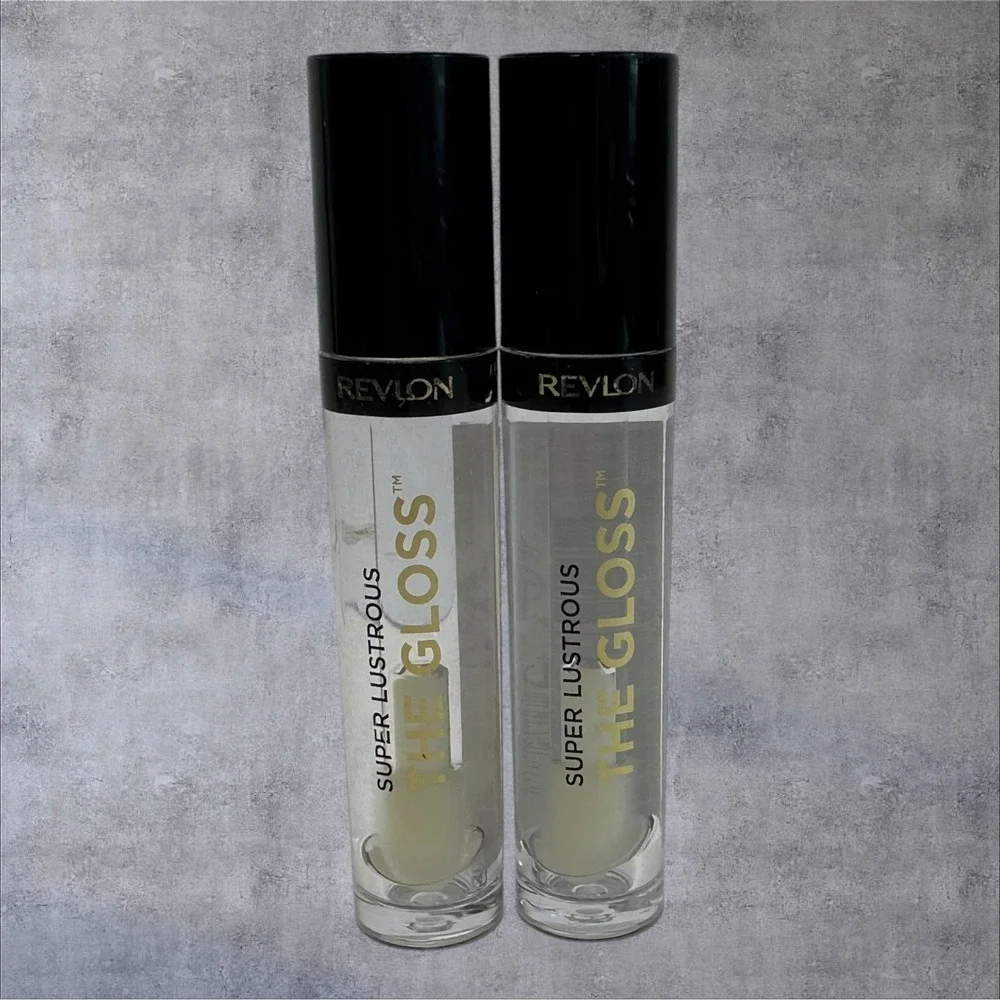 Revlon Lip‎ Gloss 0.13oz Crystal Clear New 2 Pack Super Lustrous The Gloss